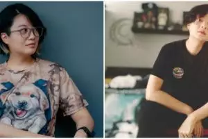 9 Penampilan Leony Trio Kwek Kwek saat pakai dress, gambar tato di badannya bikin salah fokus