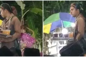 Viral momen seorang pria jualan es di pengajian ini teknik marketingnya bikin orang berasa dimarahin