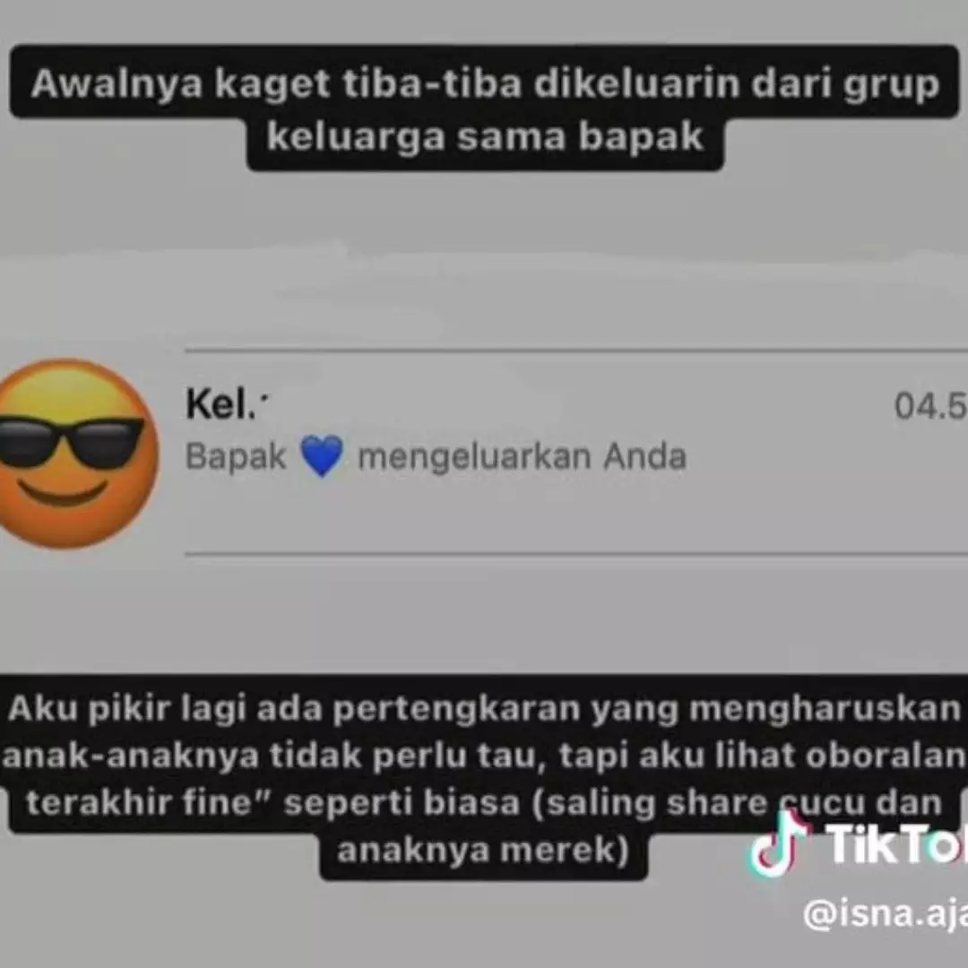 Perempuan ini di-kick dari grup WhatsApp keluarga oleh sang ayah, alasannya bikin terenyuh