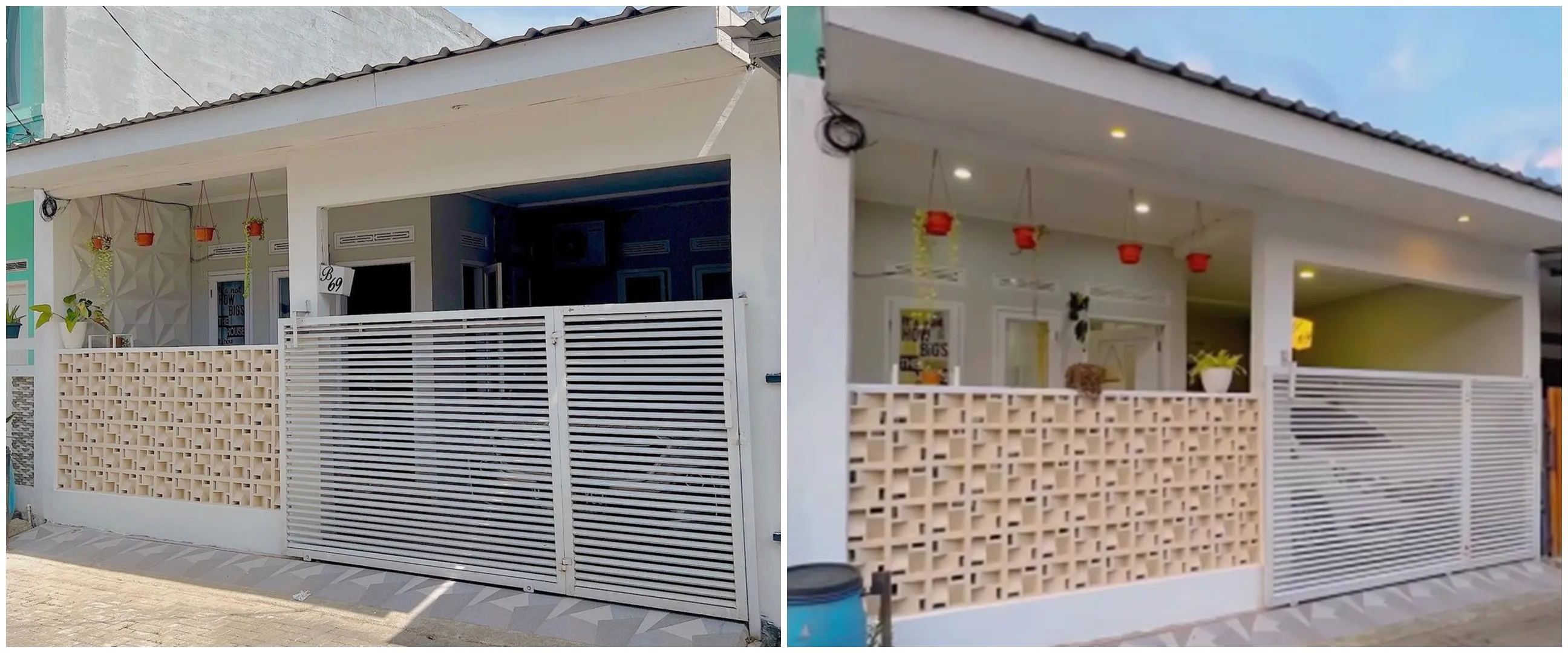 Rumah dari luar tampak pendek ini punya teras sempit nan cantik, intip 11 potretnya yang bikin terpana
