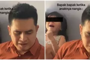 Sang anak tantrum, aksi pria tenangkan buah hatinya ini antimainstream bak rock star band metal