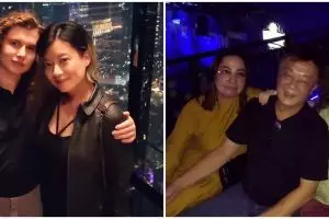 9 Potret kebersamaan Leony Trio Kwek Kwek bareng pacar bule, sudah akrab bareng orang tua