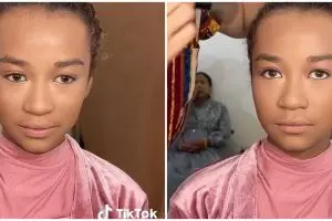 MUA 3 kali ganti foundation pas makeup-in remaja blasteran Brasil, warganet malah salfok sama hijab