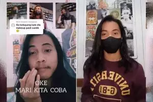 Sering disangka cewek, potret pria di-makeup jadi cantik ini hasilnya bikin cowok susah kedip