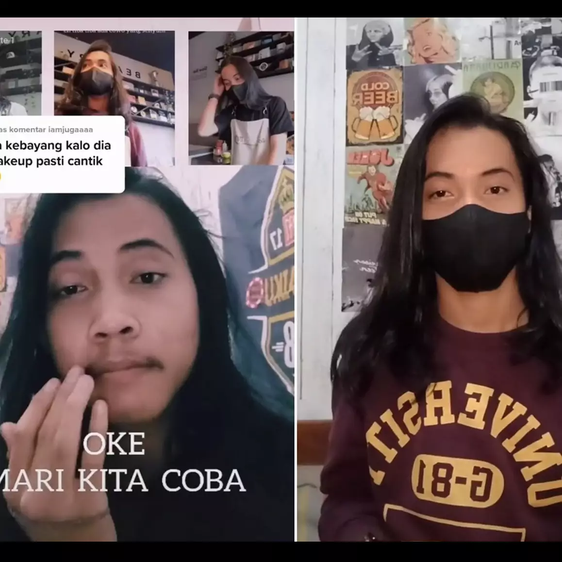 Sering disangka cewek, potret pria di-makeup jadi cantik ini hasilnya bikin cowok susah kedip