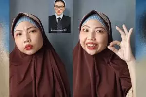 Begini kalau emak dandan ikut tren makeup American Yearbook, hasilnya jadi 10 tahun lebih muda