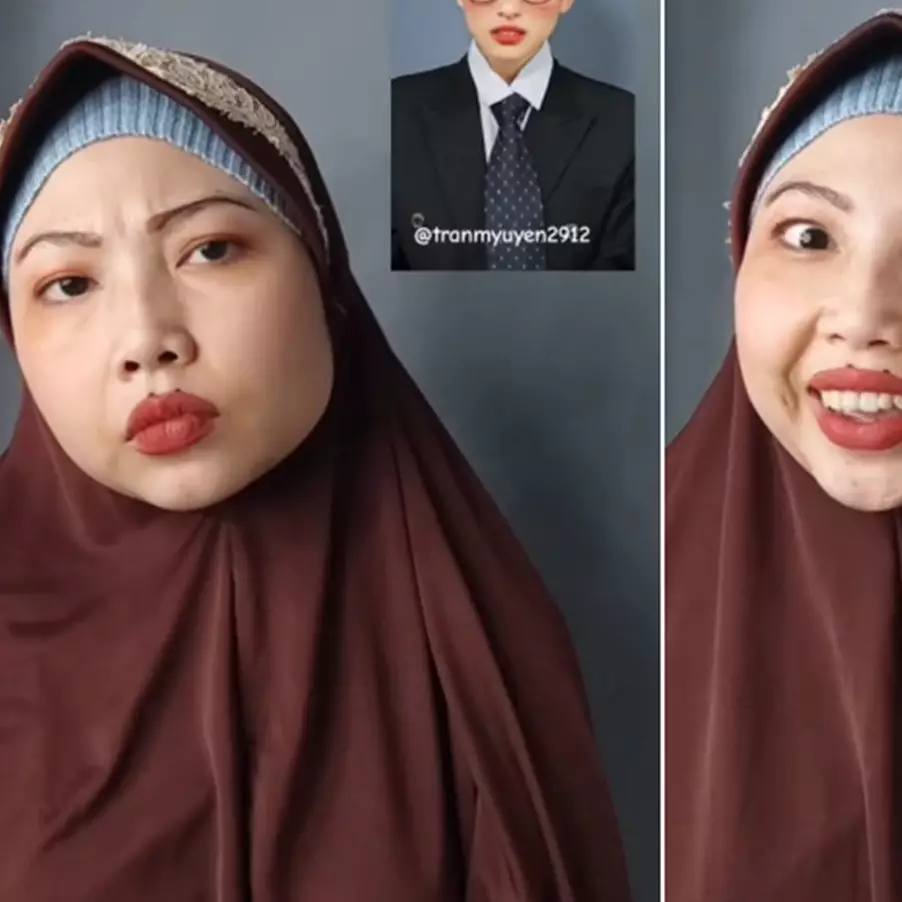 Begini kalau emak dandan ikut tren makeup American Yearbook, hasilnya jadi 10 tahun lebih muda