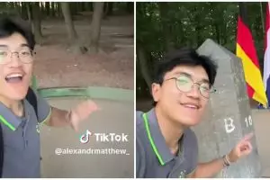 Heboh pria berdiri di 3 negara sekaligus pada saat yang bersamaan, begini fakta menariknya