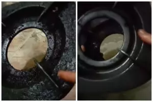 Tanpa cuka atau baking soda, ini cara praktis melunturkan kerak di tungku kompor cuma pakai 2 bahan
