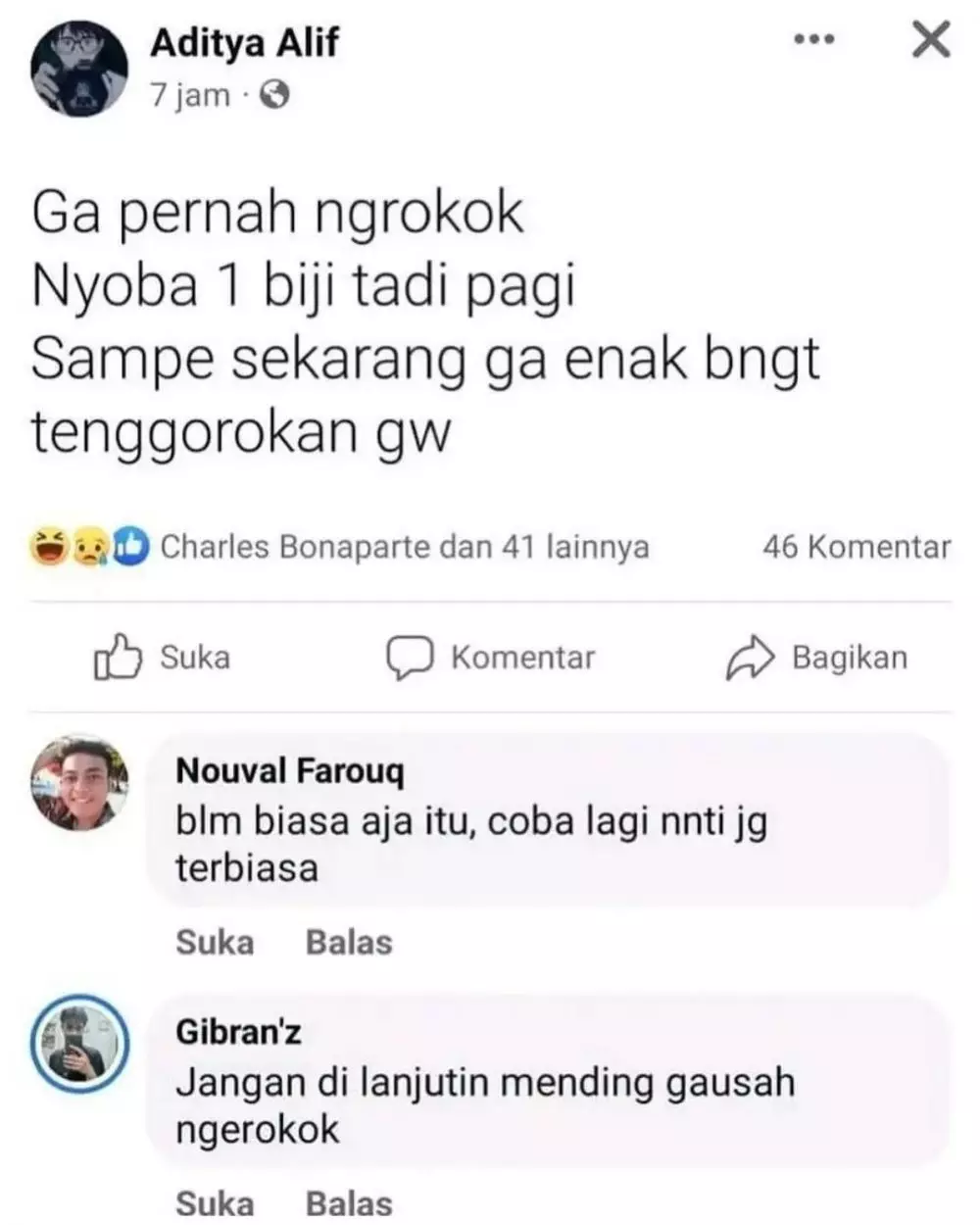 Komentar Facebook bikin gundah © Instagram
