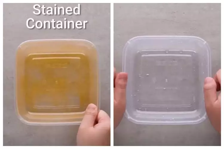 Cara basmi lemak dan noda kuning di wadah makan plastik, ampuh pakai tambahan 2 bahan dapur