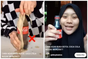 Tanpa pakai alat apa pun, ini trik praktis membuka botol minuman bersoda agar tidak tumpah