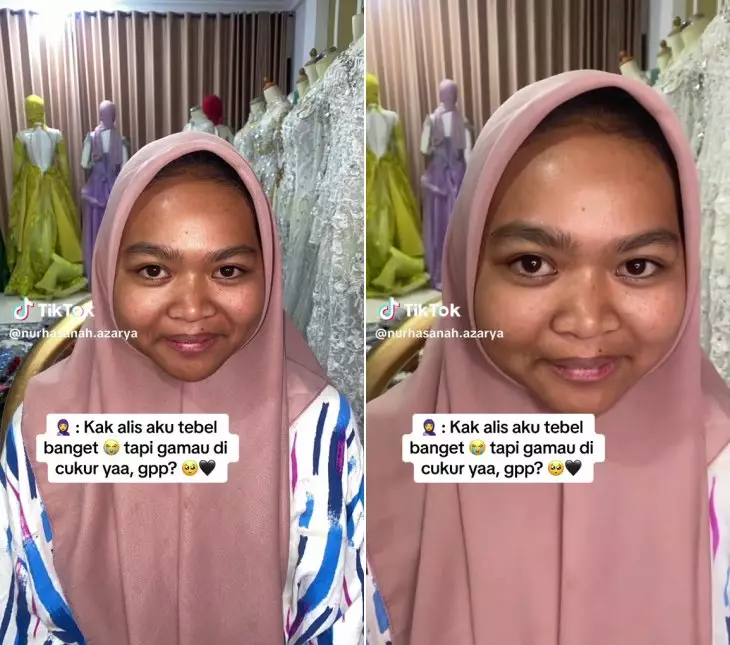makeup tanpa cukur alis © TikTok makeup tanpa cukur alis © TikTok