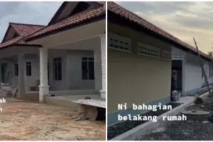 Tak ingin kesepian, aksi pria bangun rumah untuk anak-anaknya bak hunian komplek ini bikin melongo