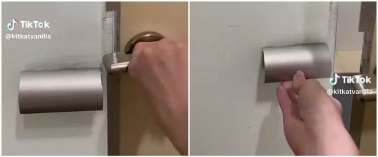Salah desain pada kunci pintu toilet ini sukses bikin bingung, konsepnya gimana sih?