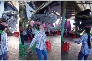 11 Potret kocak orang pamer skill bawa barang di atas kepala ini bikin terpana, skillful!