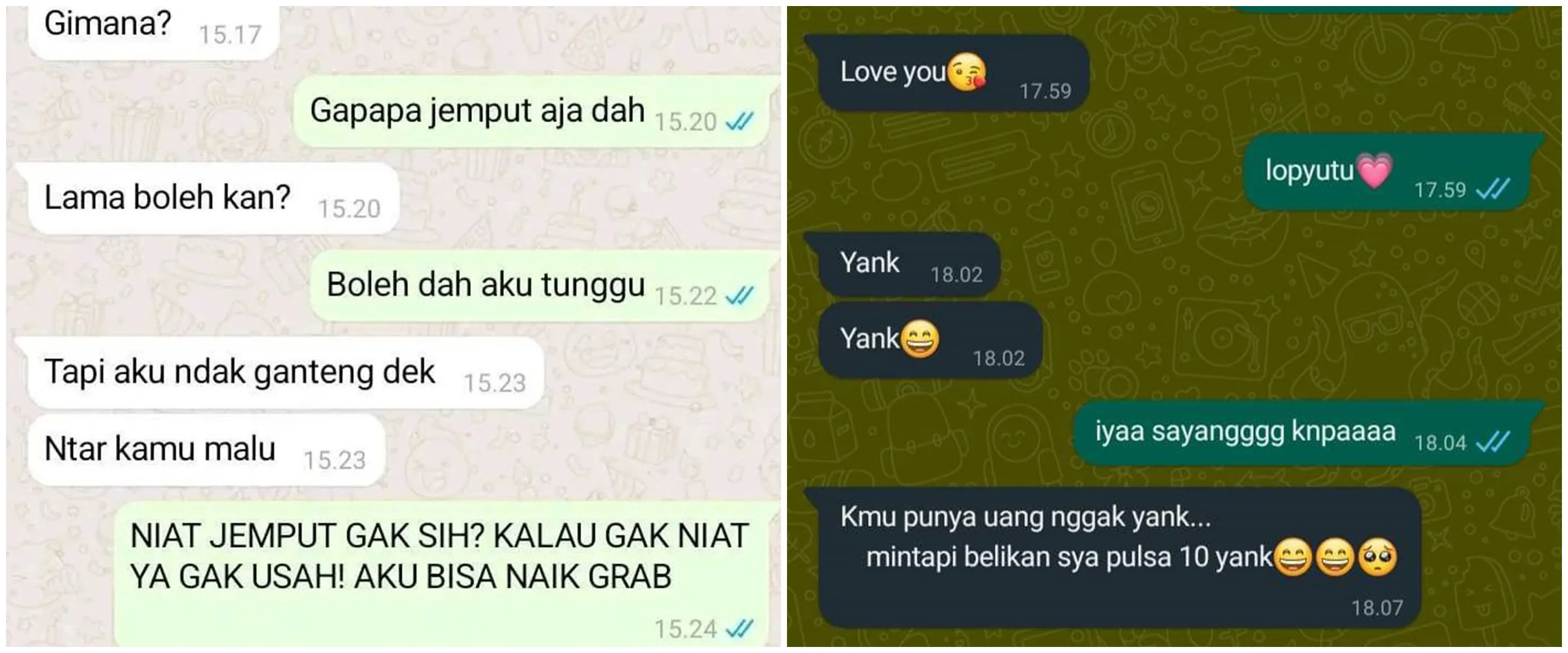 11 Chat lucu pasangan terlalu bertele-tele ini endingnya bikin emosi, niat baik berujung apes