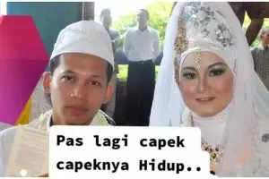 Salah pilih MUA, pengantin minta Sunda siger malah jadi manten hijab setinggi gunung, ini 8 potretnya
