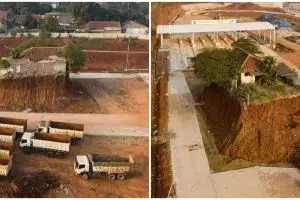Heboh potret rumah berdiri sendiri di tengah proyek jalan tol, begini 5 penampakannya 