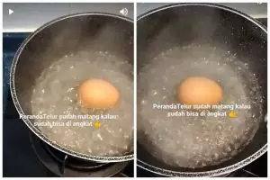 Bukan diamati cangkangnya, warganet ini punya trik tak biasa untuk deteksi telur rebus sudah matang