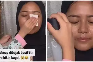 Bocah usia 5 tahun sudah lihai merias, 11 potret hasil makeup-nya nggak kalah dari MUA profesional