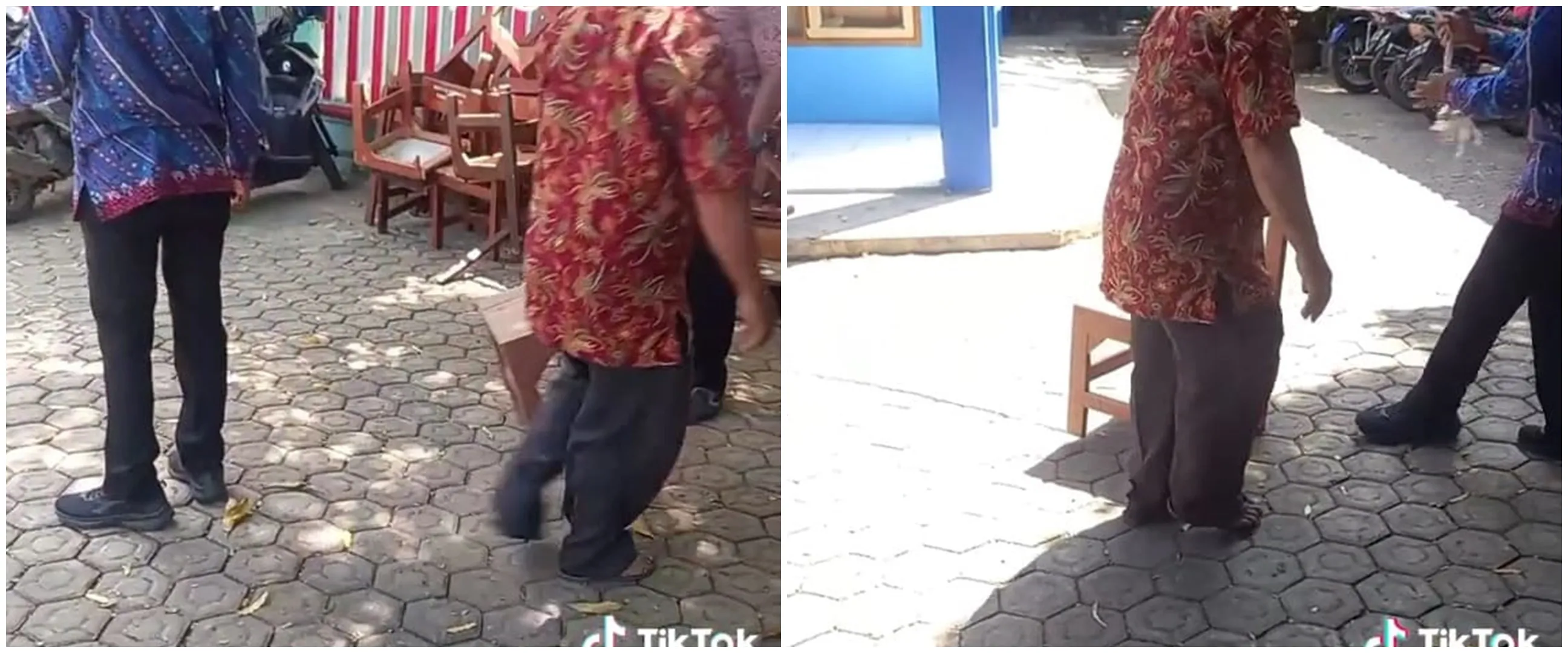Cara pria turunkan kursi dari lantai dua ini kreatif nan nyeleneh abis, mudah tapi berisiko