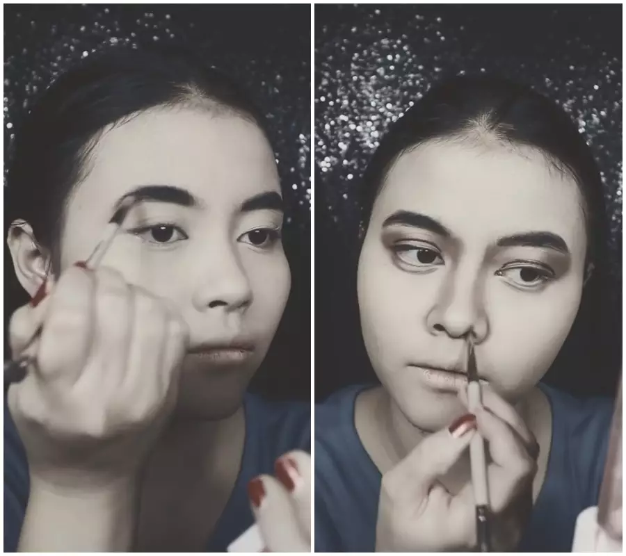 wanita rias wajah mirip Rendy Kjaernett © TikTok/@nhasevianderson_