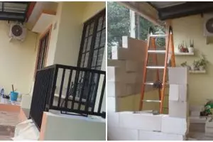 Manfaatkan lahan sempit di teras, 8 potret transformasinya jadi kamar ini usahanya bikin kagum