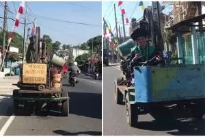 Mahasiswa ini datang wisuda pakai mobil mesin gergaji kayu, alasan di baliknya bikin terenyuh