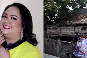 Dulu gubuk berdinding kayu kini mewah, ini 11 transformasi rumah pedangdut Aty Kodong di kampung