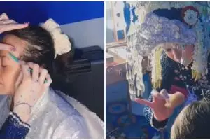 Irit nggak perlu bayar MUA karena pilih rias mertua sendiri, hasilnya dikira kembaran pengantin