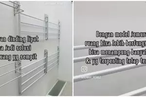 Anti rebutan dinding dengan tetangga, ini trik mudah bikin jemuran untuk rumah sempit