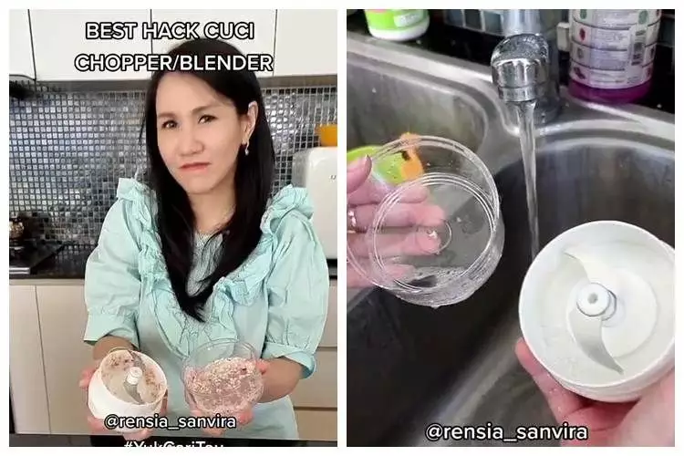Tanpa perlu digosok pakai spons, ini trik praktis cuci chopper agar bersih bebas dari sisa makanan