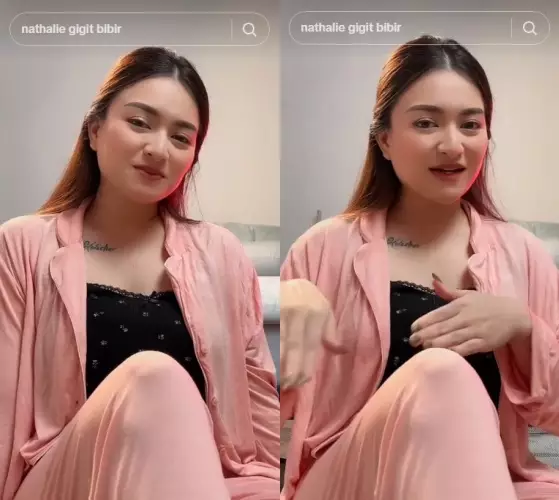 Nathalie Holscher tak segan ekspose tato © TikTok Nathalie Holscher tak segan ekspose tato © TikTok