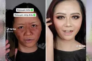 Transformasi wanita dimakeup MUA jadi mirip pedangdut hits Tanah Air, kamu bisa tebak artisnya?