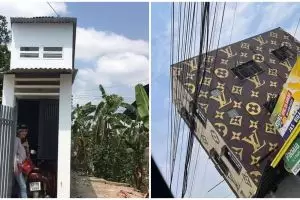 11 Potret kocak tampilan luar rumah ini bentuknya antimainstream, selera pemiliknya unik juga