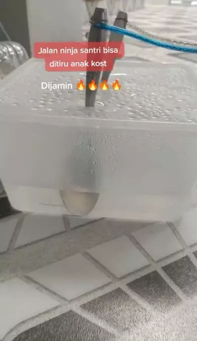 Cara memasak air tanpa kompor ala anak pesantren TikTok