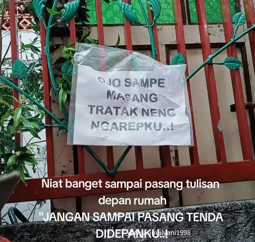 Mau resepsi nikah malah diajak ribut tetangga © TikTok