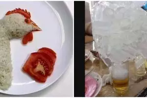 11 Potret lucu penyajian makanan ini bikin kagum saat dilihat, skillnya boleh juga