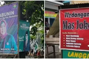 11 Tulisan lucu pada baliho ini bikin tepuk jidat, pengin kampanye atau melawak?