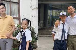 9 Penampilan seleb ganteng saat antar anak sekolah ini bikin heboh, outfit Rizky Billar bikin salfok