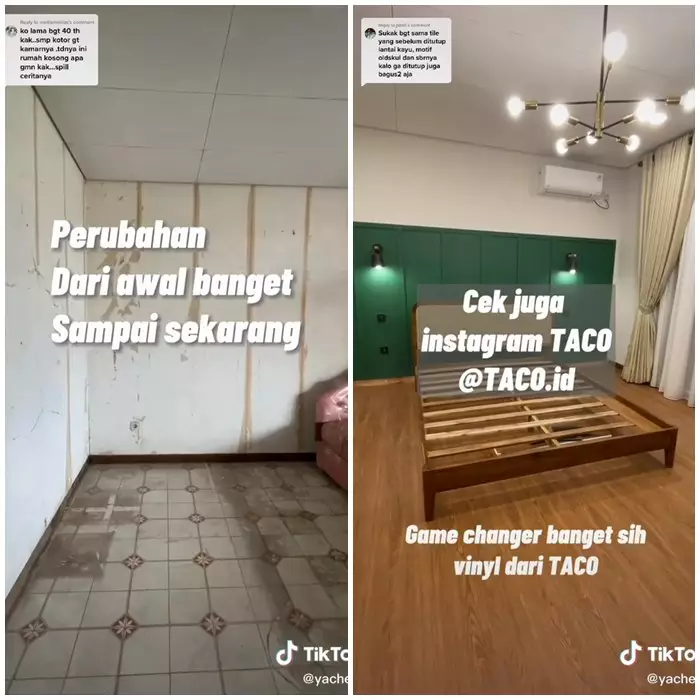 renovasi kamar usia 40 tahun © TikTok