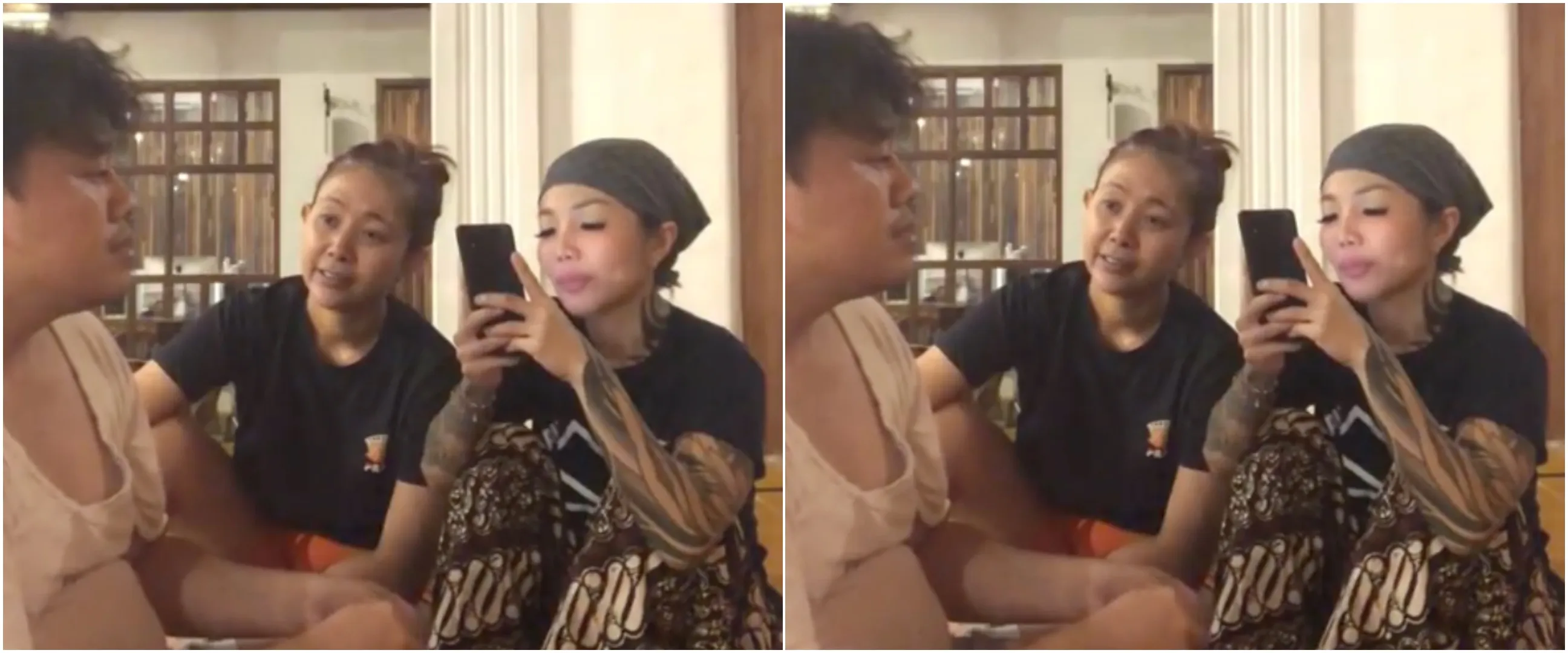 Kesal ada yang asyik main HP saat lagi ngobrol, wanita ini lakban ponsel ke wajah sang teman