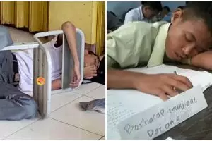 11 Potret nyeleneh kelakuan pelajar di kelas ini bikin tepuk jidat, calon ranking 1 dari bawah