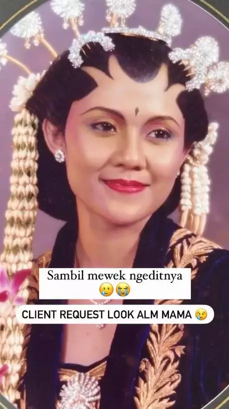 pengantin minta dirias mirip ibunya saat nikah © instagram