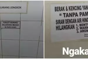 11 Potret kocak imbauan di toilet ini bikin geleng kepala, dari yang absurd sampai menohok