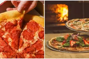 Cara nyeleneh makan pizza ala bapak ini bikin tepuk jidat, berasa makan bakwan