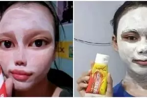 Begini cara nyeleneh orang pakai masker kecantikan, 11 potret kocaknya bikin tepuk jidat
