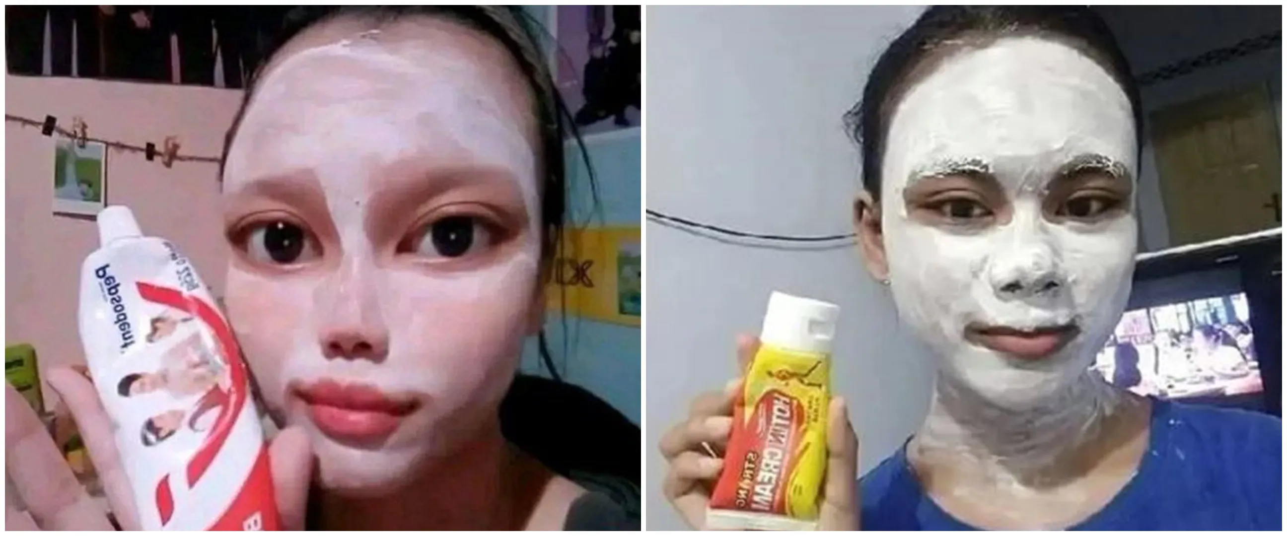 Begini cara nyeleneh orang pakai masker kecantikan, 11 potret kocaknya bikin tepuk jidat