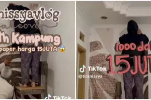 Makeover rumah di kampung pakai wallpaper Rp 15 juta, kaum mendang-mending melongo lihat hasilnya